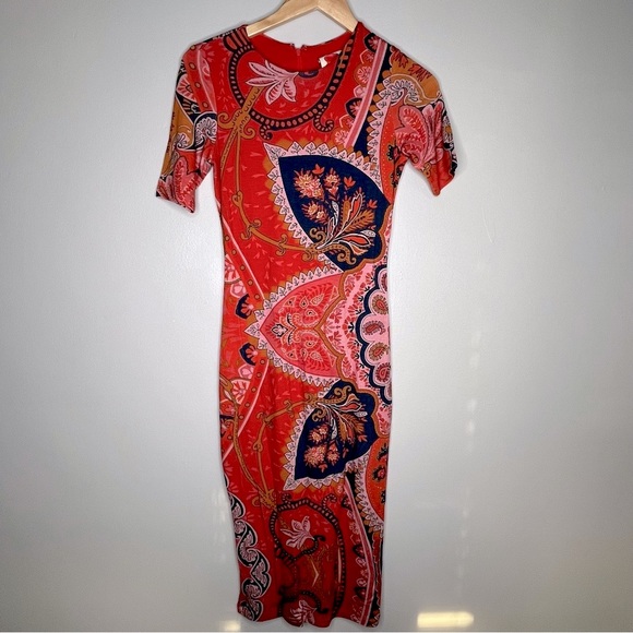 Farm Rio Giannina Knit Midi Dress by Anthropology Size XS - Picture 5 of 12